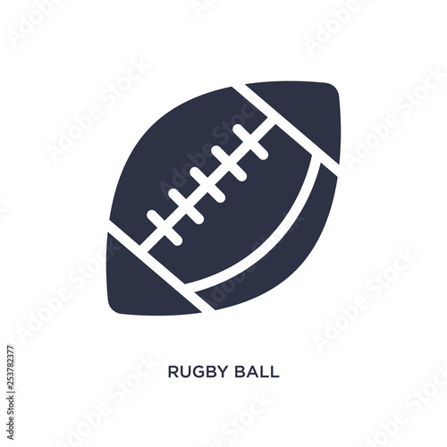 rugby ball icon on white background. Simple element illustration from free time concept.