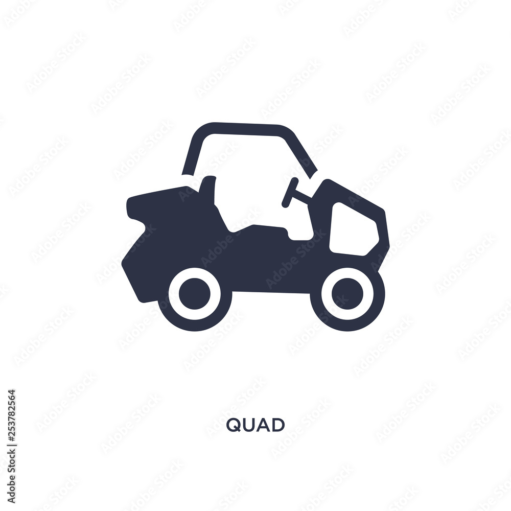 quad icon on white background. Simple element illustration from free time concept.