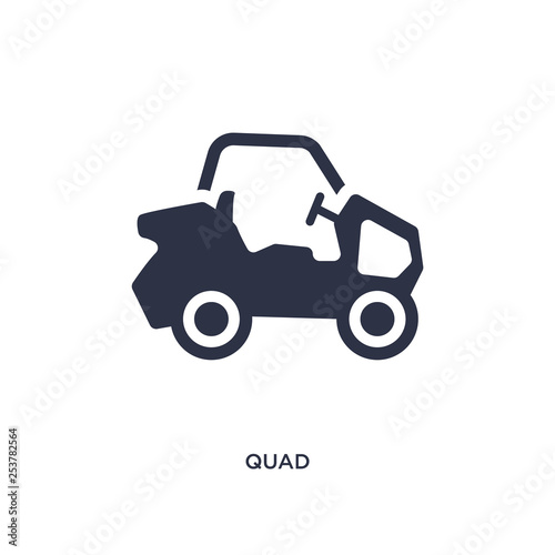 quad icon on white background. Simple element illustration from free time concept.