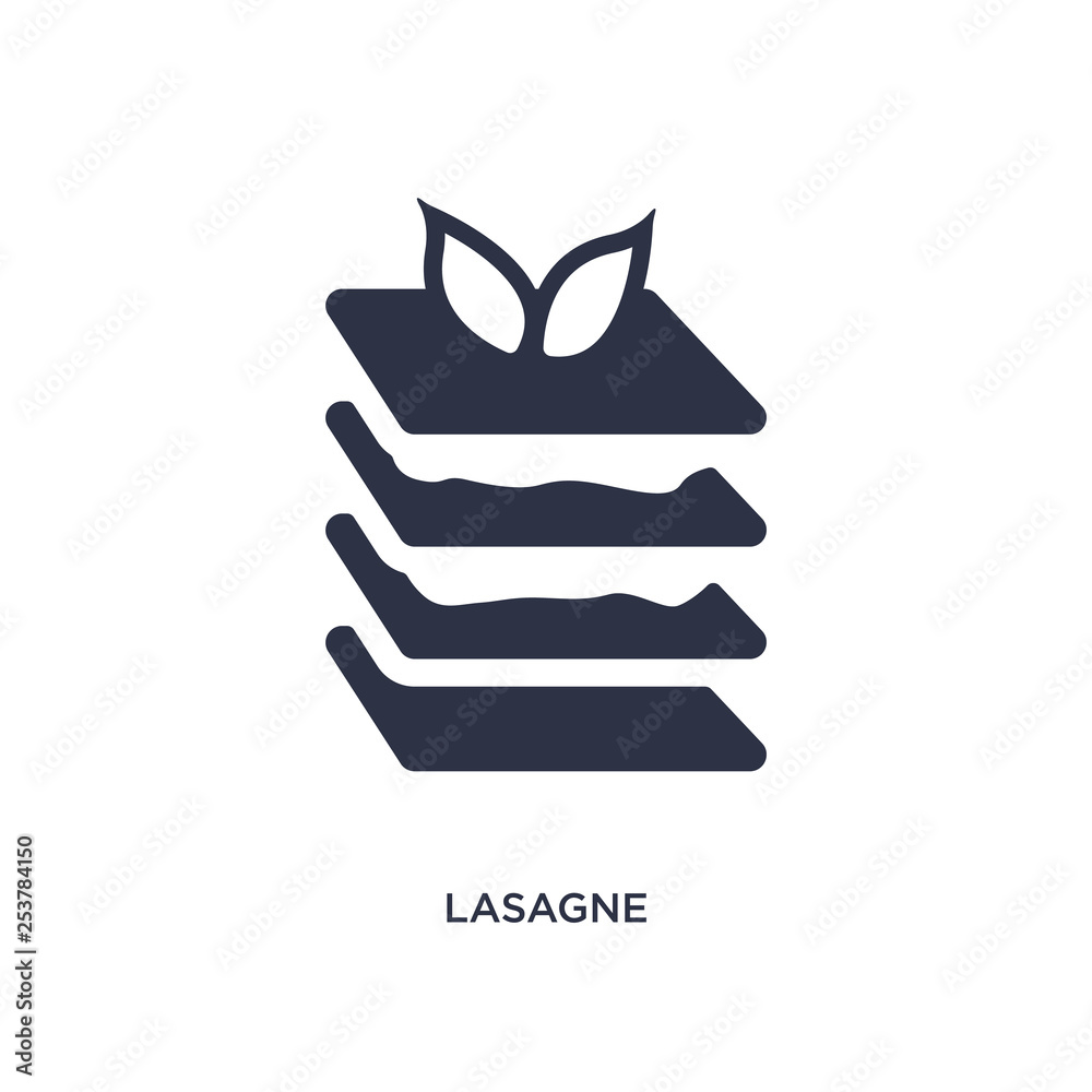 lasagne icon on white background. Simple element illustration from gastronomy concept. lasagne icon on white background. Simple element illustration from gastronomy concept.