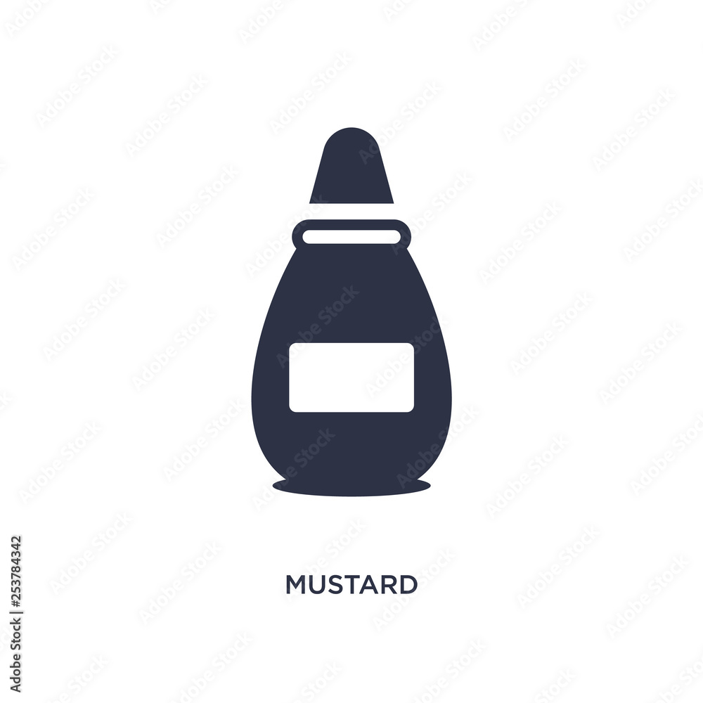 mustard icon on white background. Simple element illustration from gastronomy concept. mustard icon on white background. Simple element illustration from gastronomy concept.