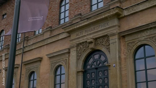 Close Up of the entrance of the Alte Pinakothek in Munchen photo
