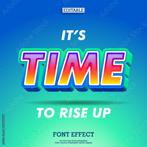fun and friendly quote text style with gradient color and modern 3d design