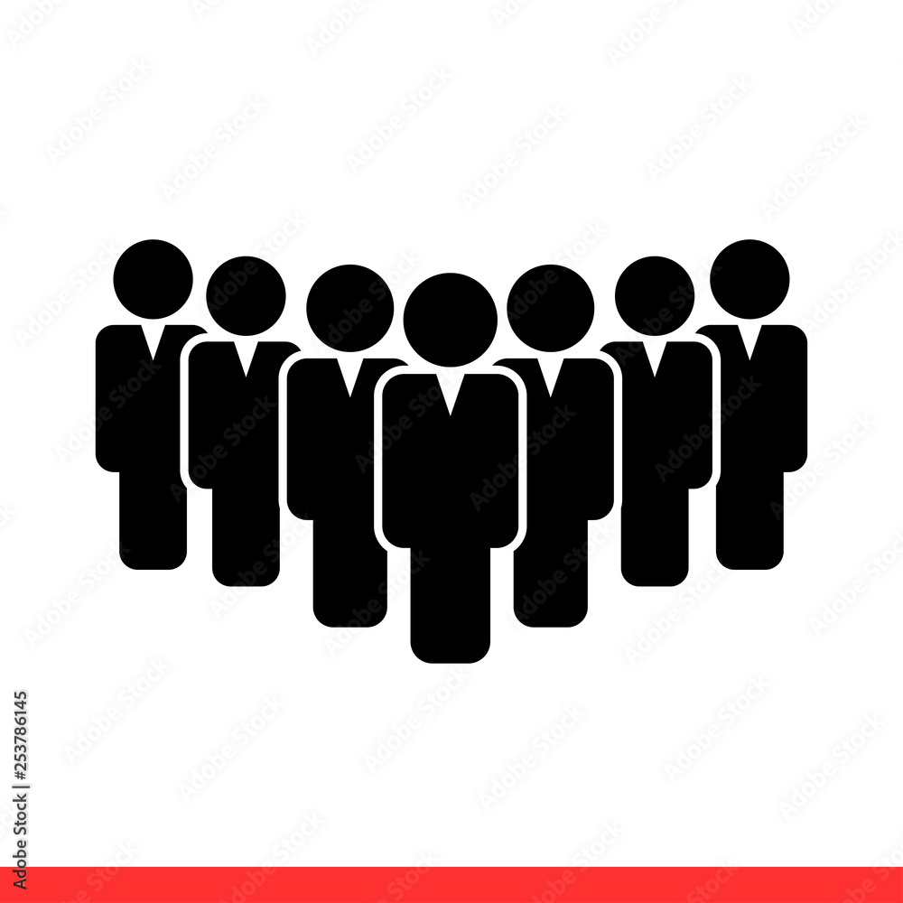 People vector icon, group team symbol. Simple, flat design for web or mobile app People vector icon, group team symbol. Simple, flat design for web or mobile app