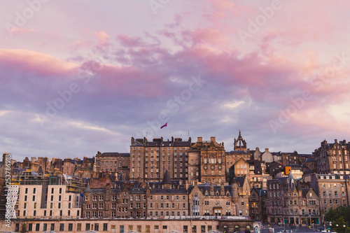 Sunset over Old Town, Edinburgh
