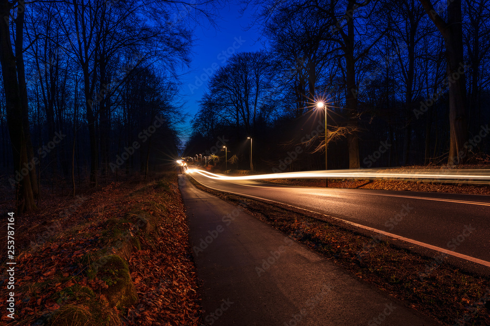 Country road near Hareskov in Denmark Country road near Hareskov in Denmark