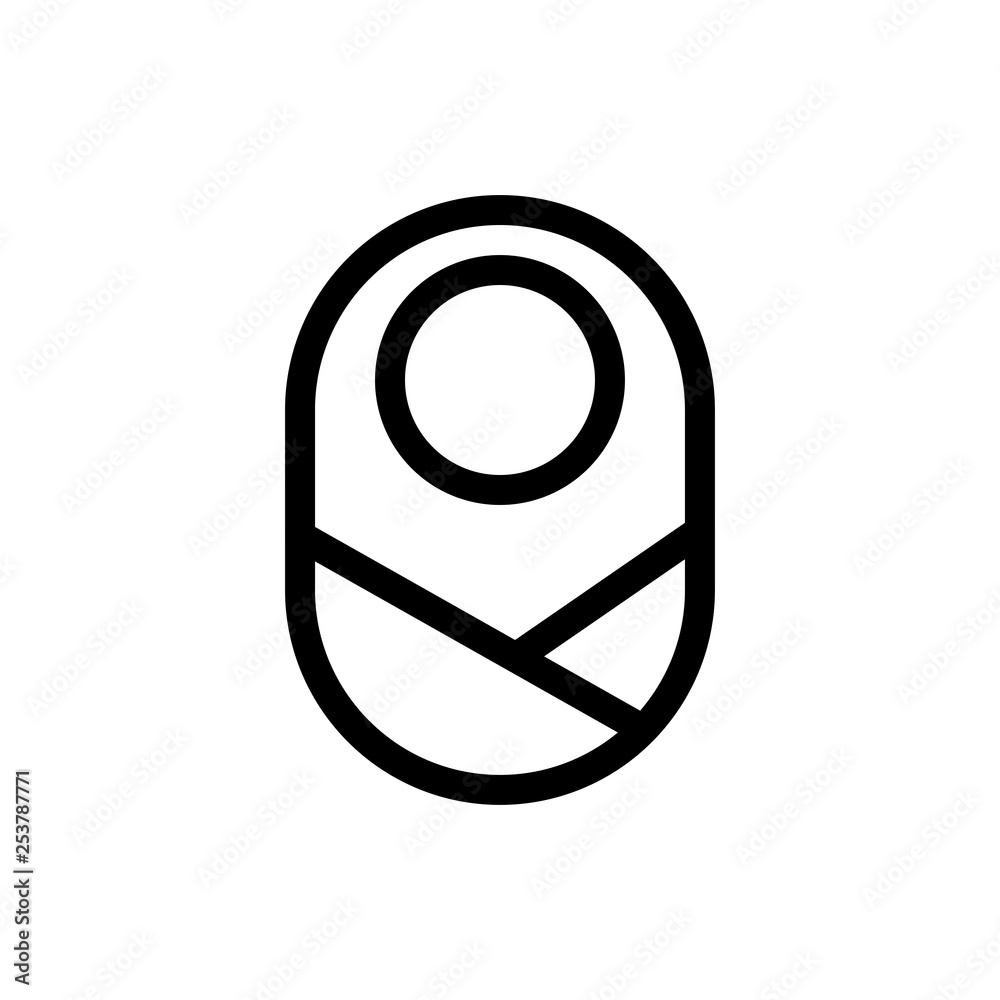 Baby icon. Diaper sign
