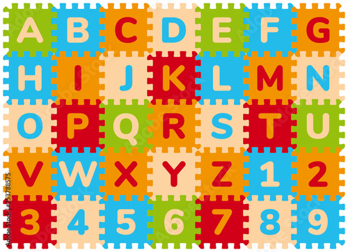 Vector Foam Baby Kids Play Mat Alphabet Number Puzzle