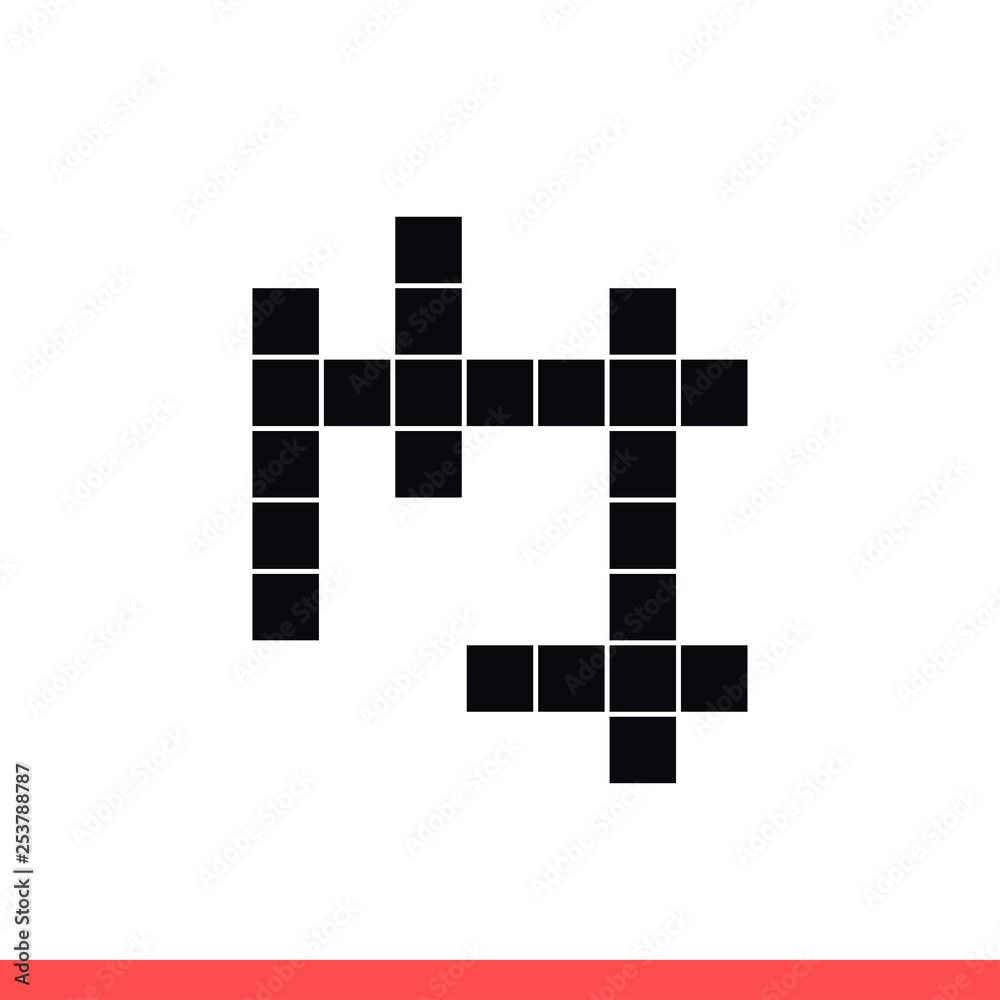 Crossword vector icon, intelligence symbol. Simple, flat design for web or mobile app