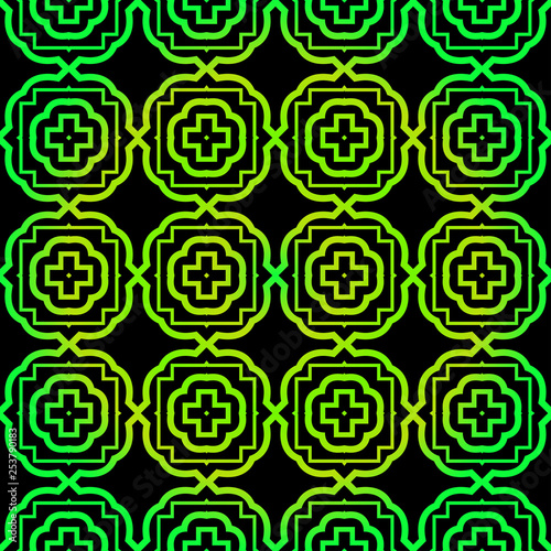 Seamless geometric Backgrounds. Vector Illustration. Hand Drawn Wrap Wallpaper  Cover Fabric  Cloth Textile Design. black green color