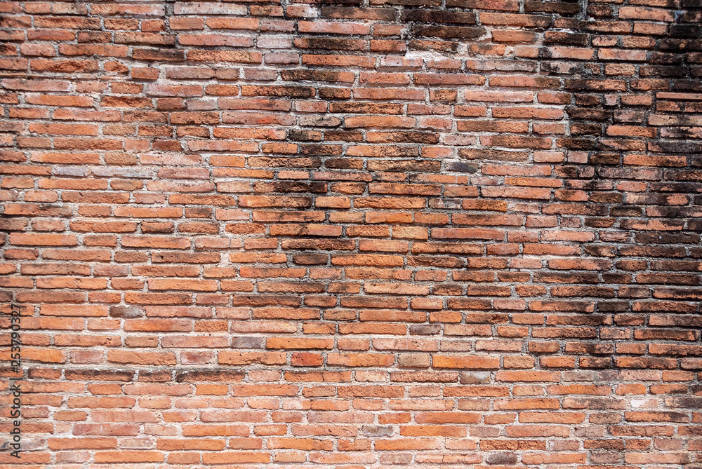 Naklejka premium old red brick wall background