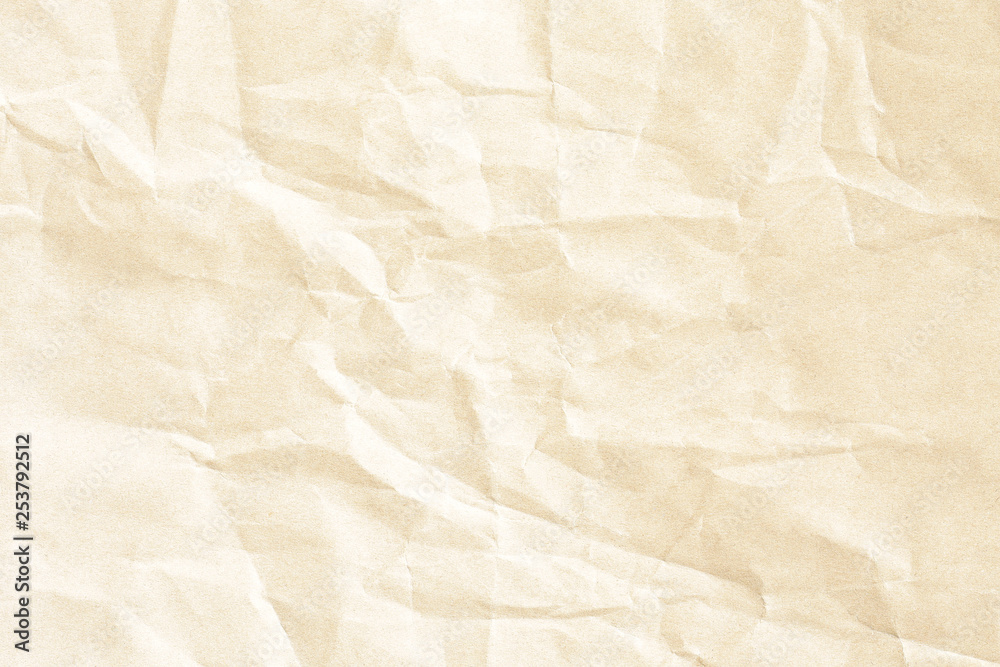 Obraz premium Old brown crumpled paper background texture