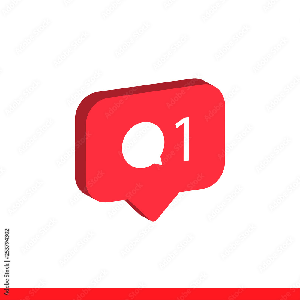 Comment isometric vector icon, social media emotion symbol. Simple, flat design for web or mobile app Comment isometric vector icon, social media emotion symbol. Simple, flat design for web or mobile app