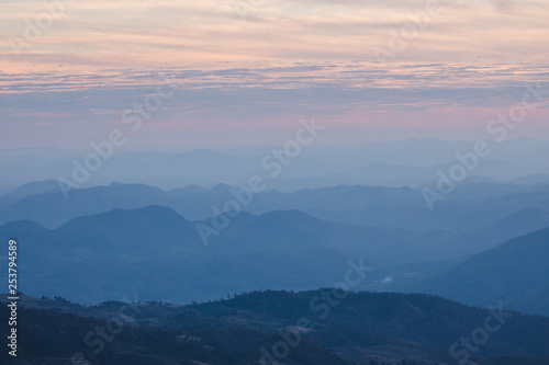sunset in mountains © Theerasak