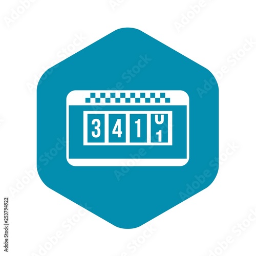 Taximeter icon in simple style isolated on white background