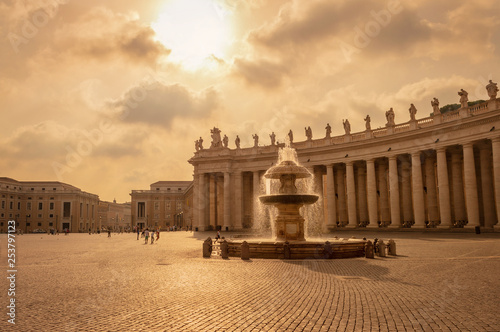 Saint Peter s basilica in St Peter s square in Vatican  Rome Italy