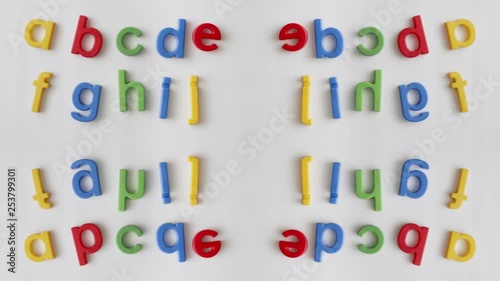 abc alphabet letters eductaion fridge magnets photo