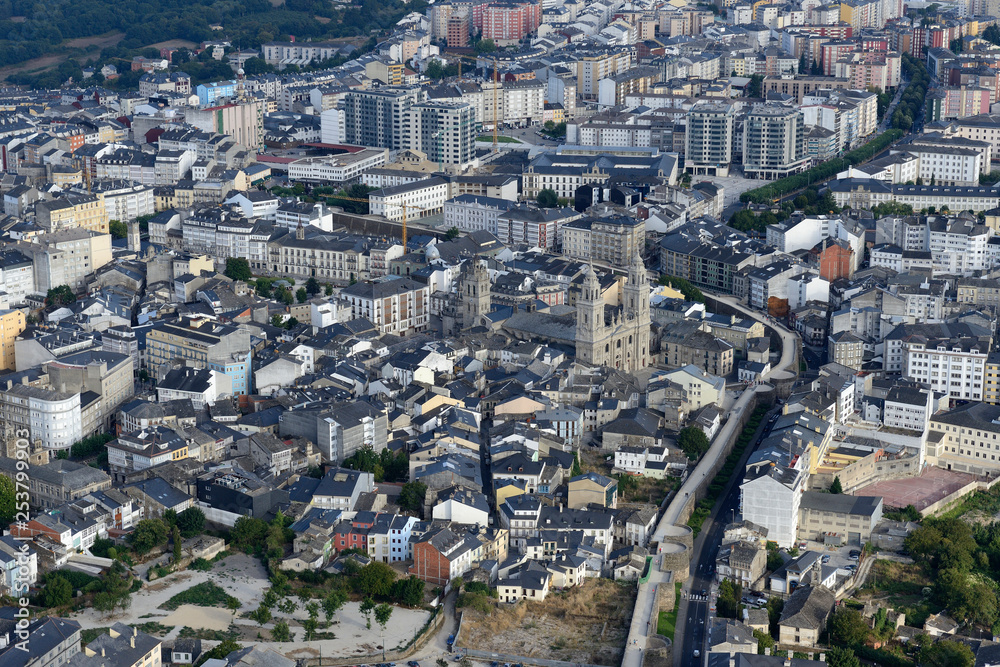  aerial image of the city of Lugo in Galicia