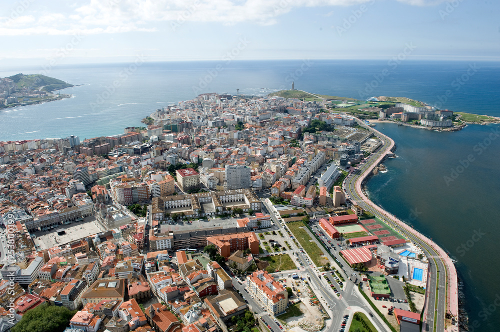 Fototapeta premium Panoramic view of a coastal region in the north of Spain