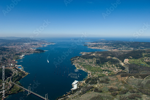  Panoramic of a coastline in the region of Galicia, Spain