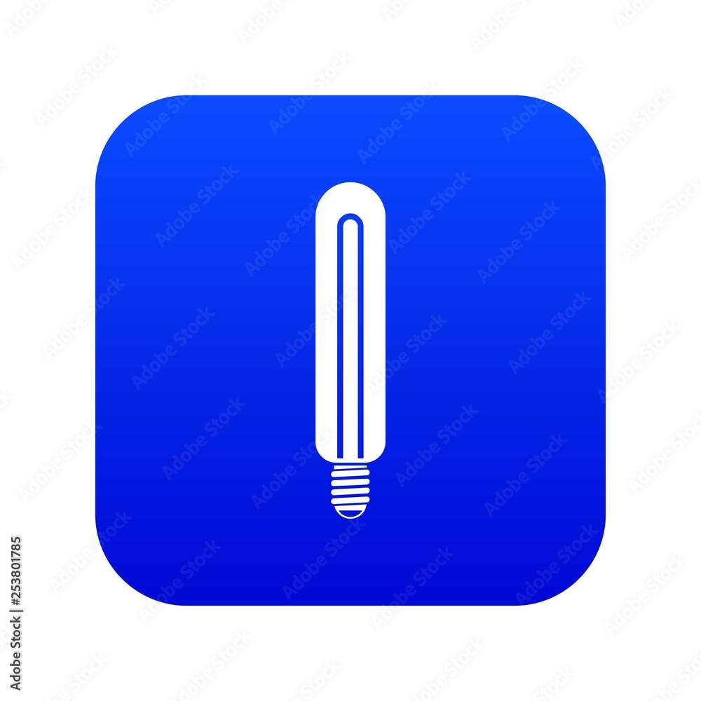Tubular bulb icon digital blue for any design isolated on white vector illustration Tubular bulb icon digital blue for any design isolated on white vector illustration