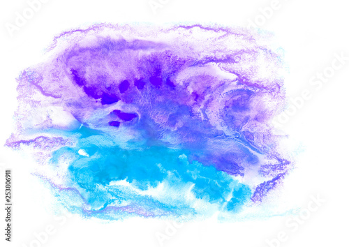 watercolor blue abstract background.Wallpapers for use in the design and writing of texts © anwel