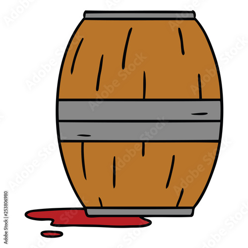 cartoon doodle of a wine barrel
