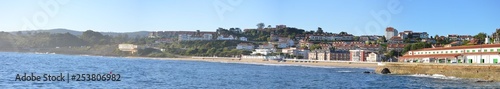 Panorama of Comillas beach, Cantabria 