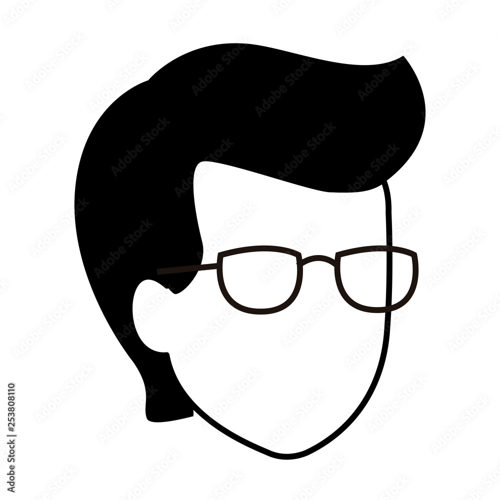 faceless guy glasses in black and white faceless guy glasses in black and white