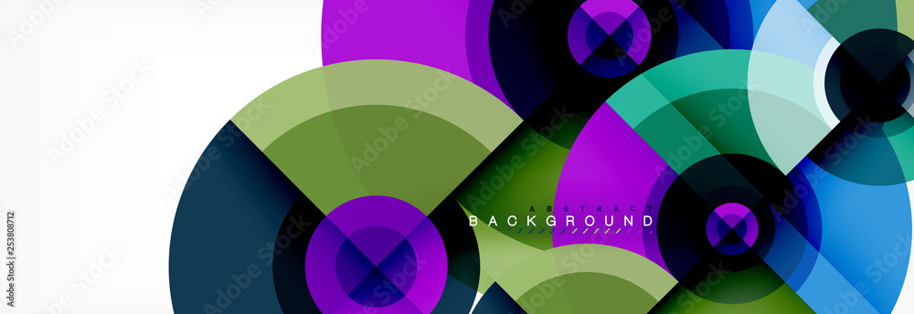 Obraz premium Geometric circle abstract background, creative geometric wallpaper.