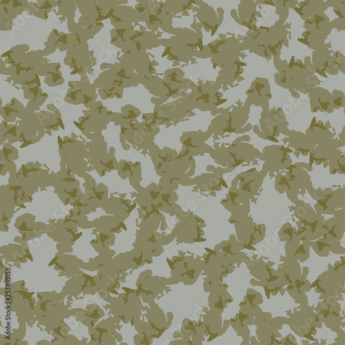 Field camouflage of various shades of green and gray colors