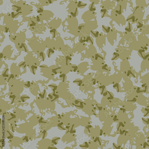 Field camouflage of various shades of green and gray colors