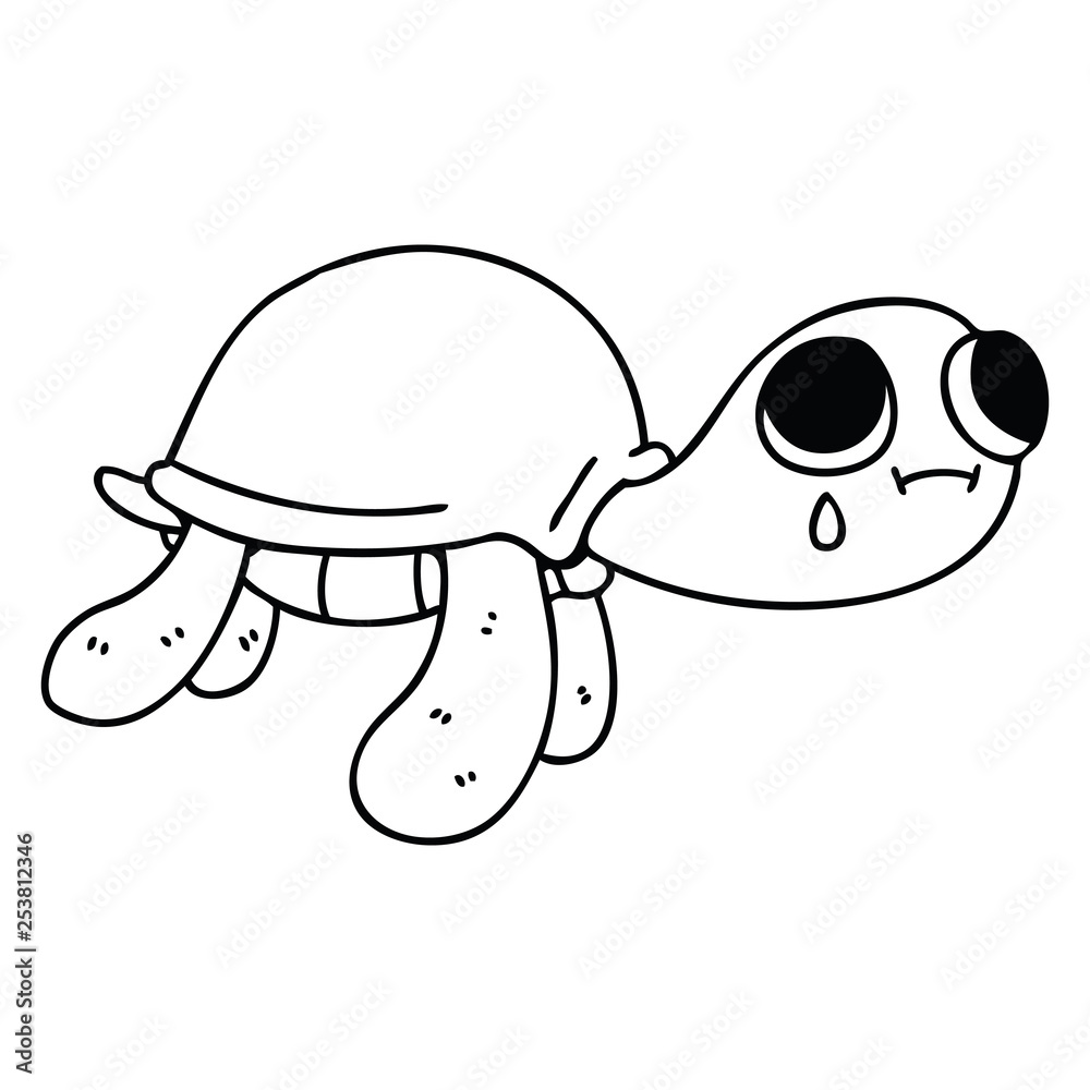 cartoon turtle drawing