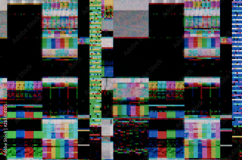 Pixel pattern of a digital glitch / Abstract background, pattern of a digital glitch.