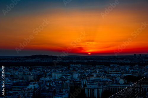 Sunset over Paris
