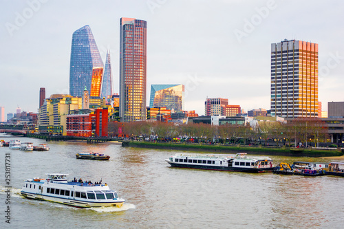 Cityscape of London, River Thames