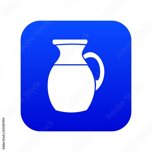 Jug of milk icon digital blue for any design isolated on white vector illustration