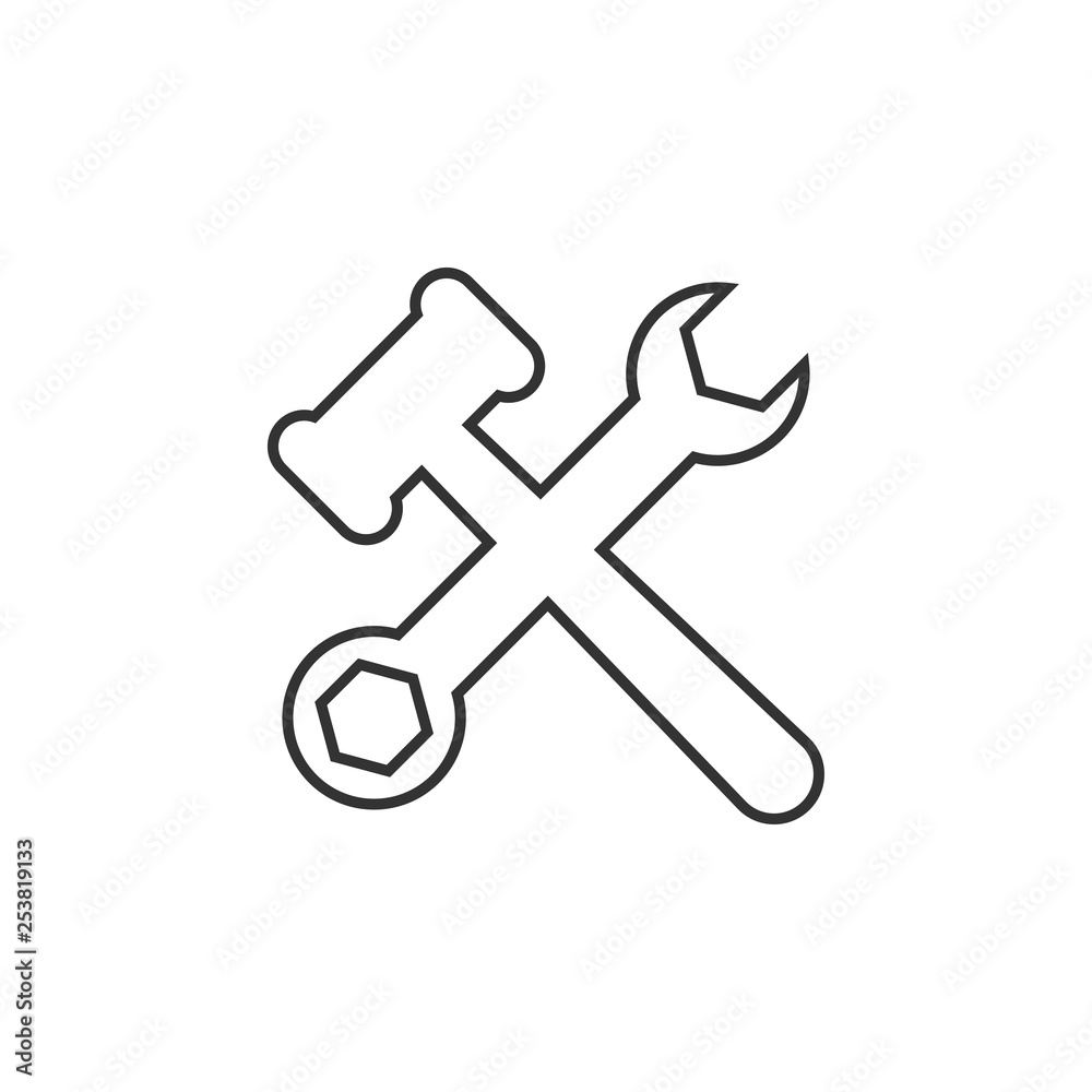 Tools icon design template vector isolated Tools icon design template vector isolated
