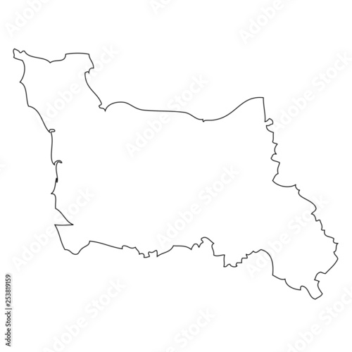 Lower Normandy - map region of France