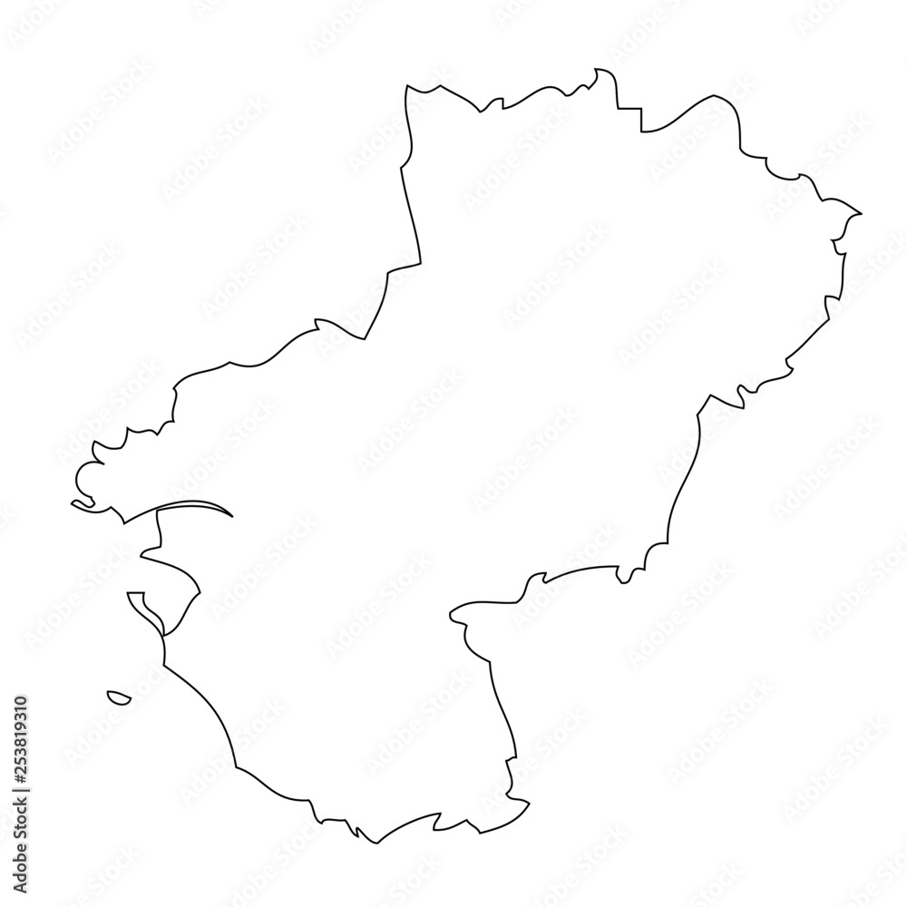Pays de La Loire - map region of France