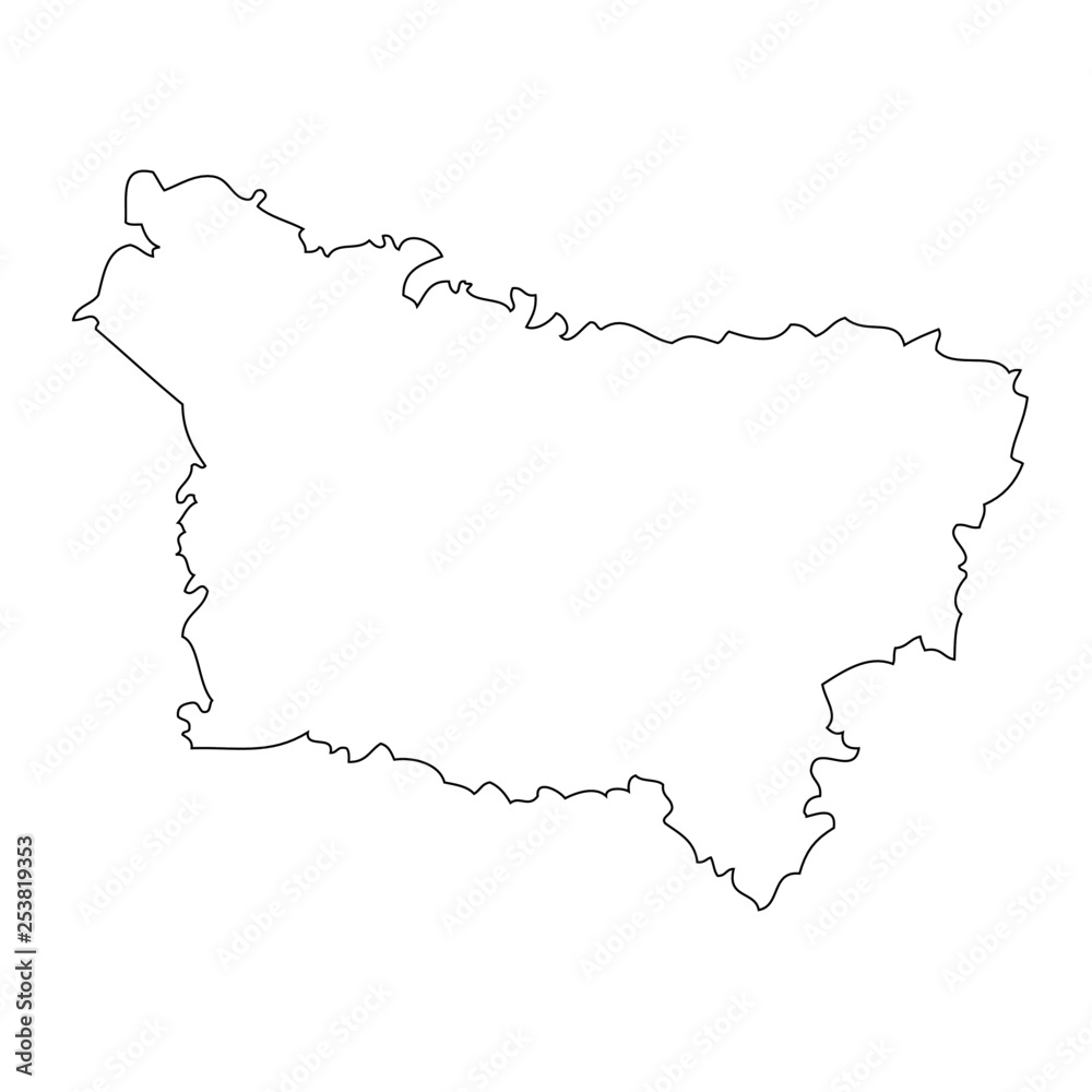 Picardy - map region of France