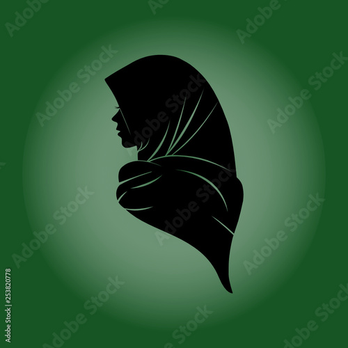 a woman in a hijab in profile