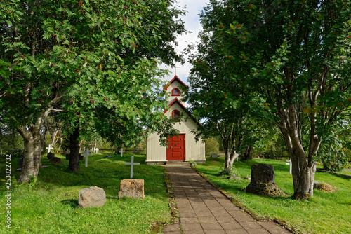 Kapelle Haukadalskirkja, Nähe Geysir, Island