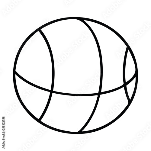 line drawing cartoon basket ball