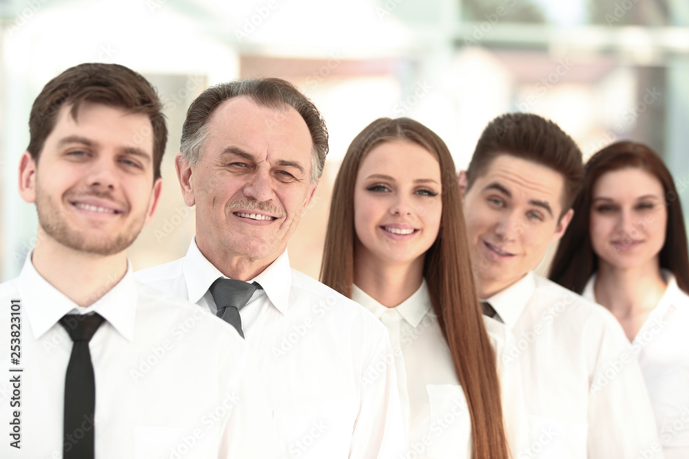 close up. confident business team on blurred background office close up. confident business team on blurred background office