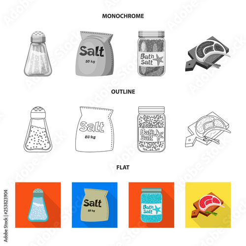 Vector design of cooking and sea logo. Set of cooking and baking   vector icon for stock.