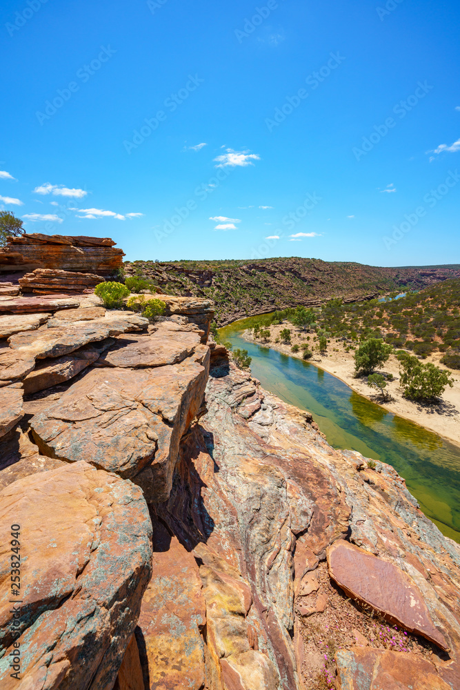 Obraz premium hiking natures window loop trail, kalbarri national park, western australia 105