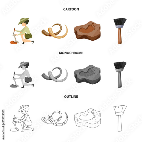 Vector illustration of story and items logo. Collection of story and attributes  vector icon for stock.