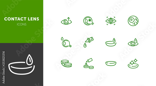 Contact lens icons