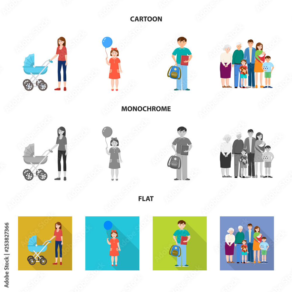 Vector design of character and avatar logo. Collection of character and portrait stock symbol for web. Vector design of character and avatar logo. Collection of character and portrait stock symbol for web.